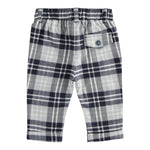 MINI BANDA pantalone fantasia scozzese con elastico in vita Blu per Neonato 35646X BLU MINI BANDA 