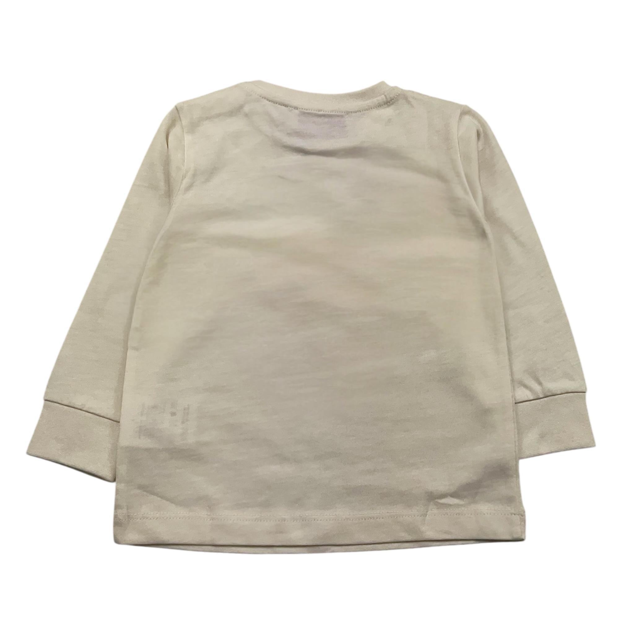 CESARE PACIOTTI shirt girocollo tinta unita con stampa Panna per Bambino TSP5373BJ PANNA CESARE PACIOTTI 