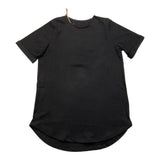 @Madilly Black Crewneck Solid Color T-Shirt For Kids