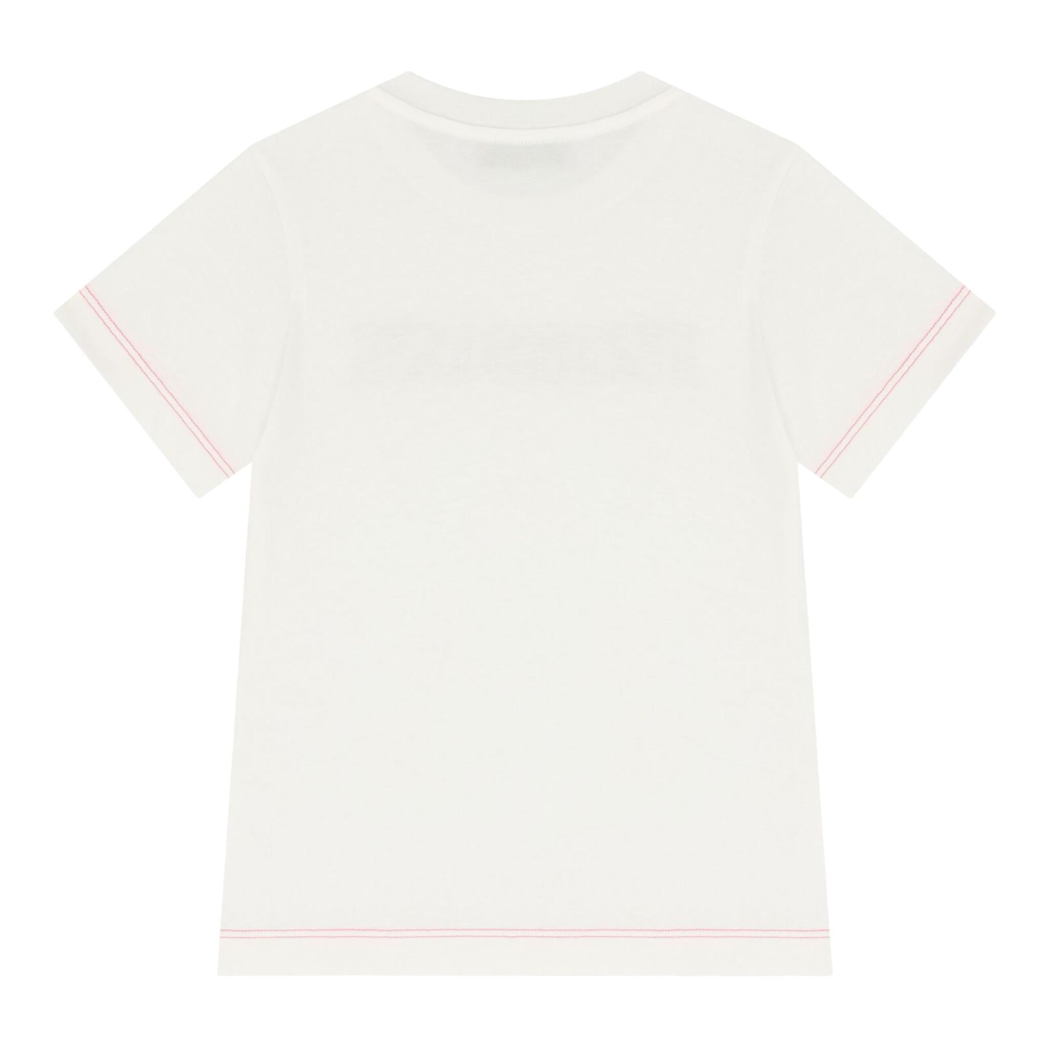 Missoni T-Shirt Girocollo Tinta Unita con Stampa per Bambina MV8B01 BIANCO MISSONI 