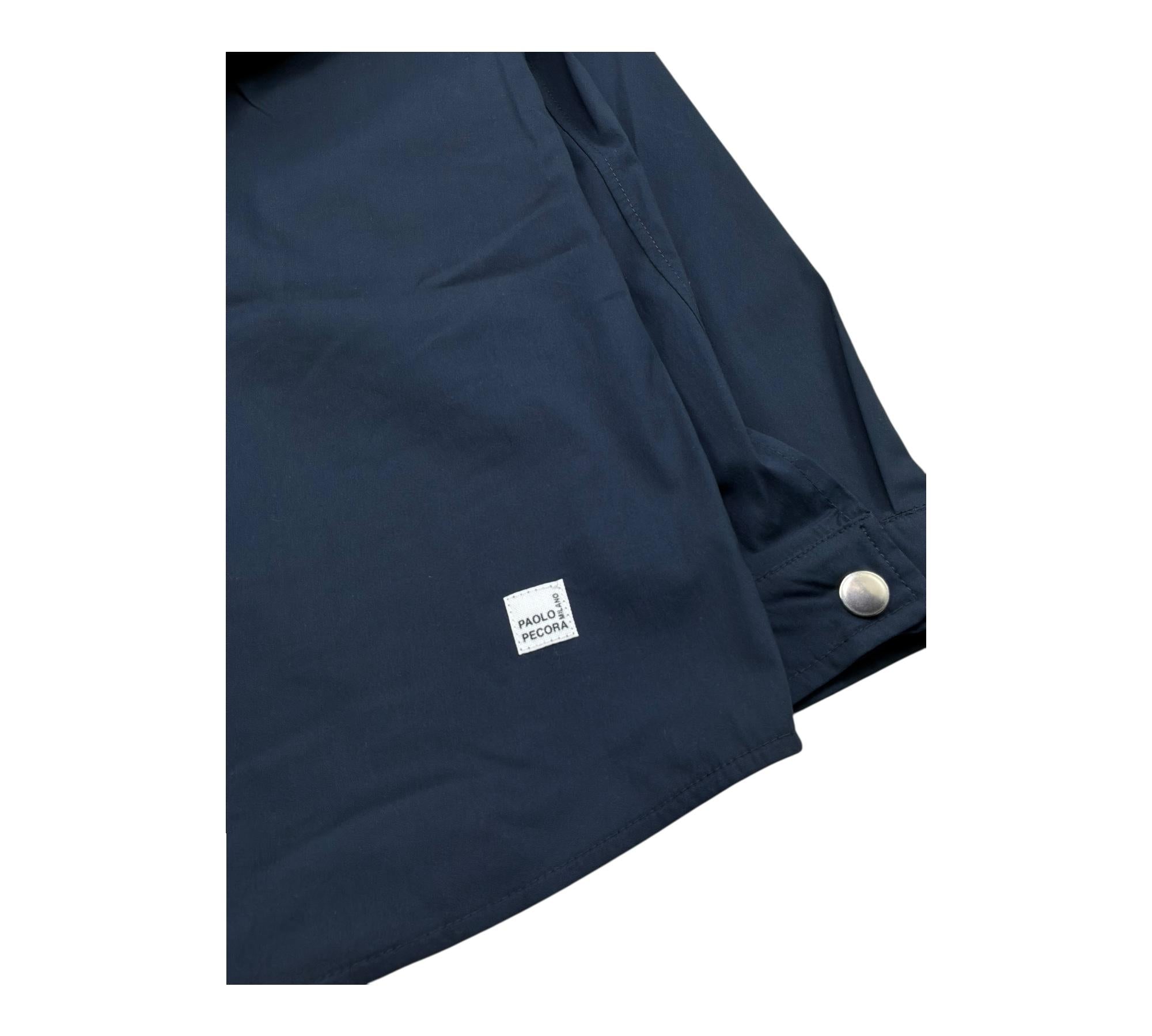 Paolo Pecora Camicia Manica Lunga Tinta Unita con Cappuccio per Bambino PP4330 BLU PAOLO PECORA 