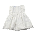 Juliana Abito tinta unita con Ricami Bianco per Neonata 25144 BIANCO JULIANA 