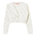 ELISABETTA FRANCHI cardigan tinta unita cn brillantini Panna per Bambina EFMA134 PANNA ELISABETTA FRANCHI 