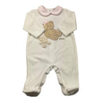 LE BEBE' tutina in ciniglia tinta unita Bianco per Neonata LBG6166 BIANCO LE BEBE' 