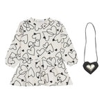 MAYORAL abito tinnta unita girocollo con fantasia e borsetta Bianco per Bambina 4931X BIANCO MAYORAL 