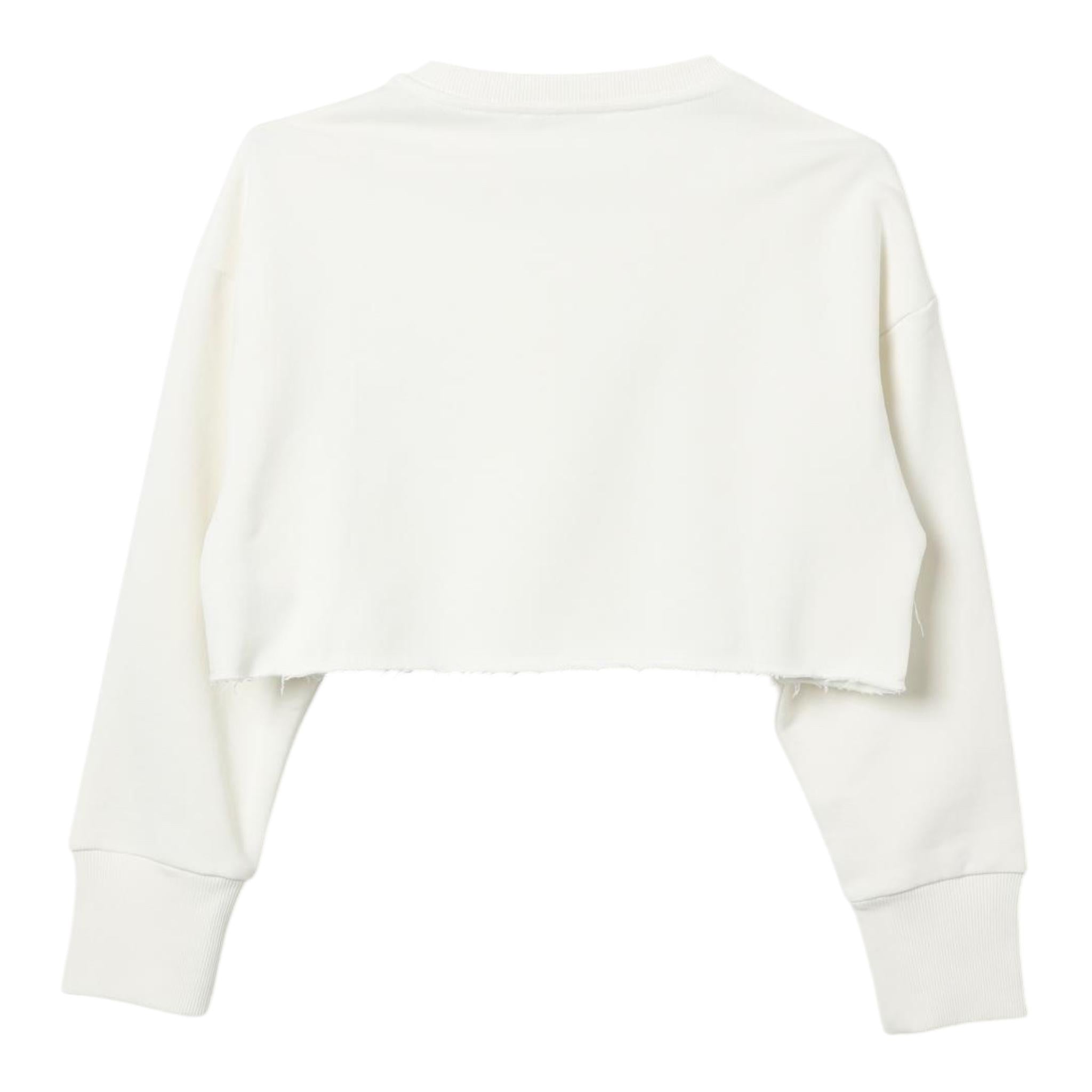 PATRIZIA PEPE felpa chiusa girocollo tinta unita cn logo Bianco per Bambina 7M0871 BIANCO PATRIZIA PEPE 