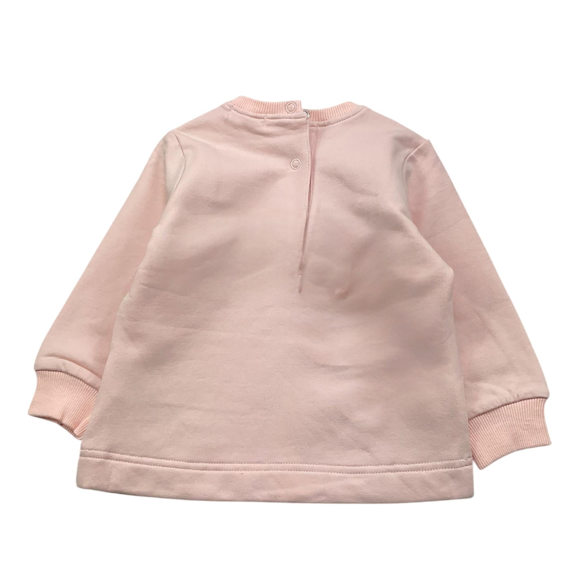 Y-CLU felpa girocollo tinta unita con fiocchi Rosa per Neonata YN20718 ROSA Y-CLU 