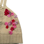 Ermanno Scervino Top In Filo Tinta Unita con Applicazioni per Bambina SFMA028 BEIGE ERMANNO SCERVINO 