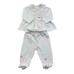 Le Bebe Completo 2 Pezzi Shirt-Ghettina Tinta Unita per Neonata LBG6287 BIANCO LE BEBE 