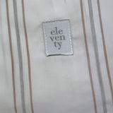 Eleventy White Striped Solid Color Long Sleeve Shirt for Boys