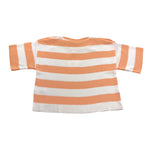 Vicolo T-Shirt Tinta Unita con Fantasia A Righe per Bambina 3146WY00175 PESCA VICOLO 