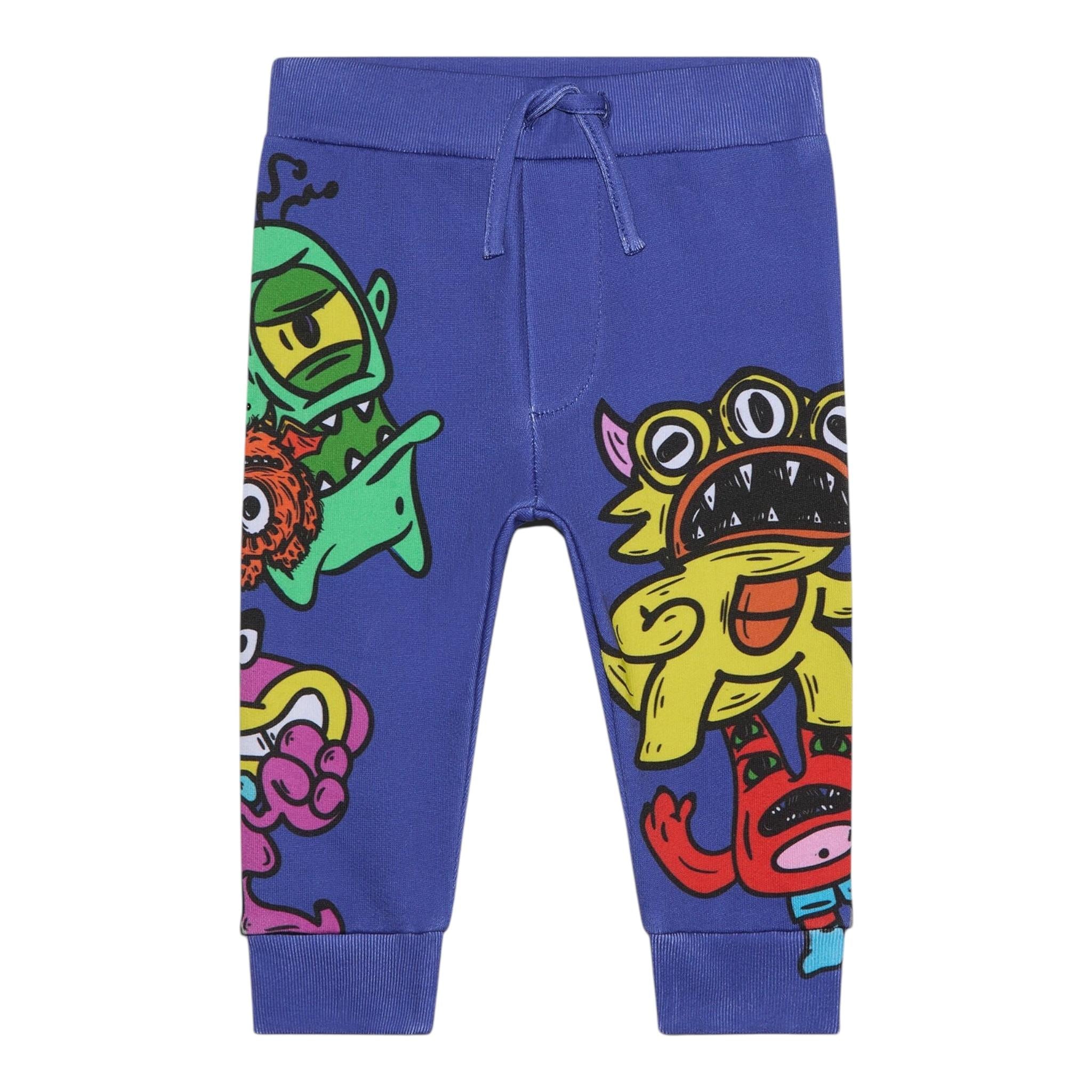 Dsquared2 Pantalone Modello Tuta Tinta Unita Con Fantasia Blu Per Bambino DQ1884JX BLU DSQUARED2 