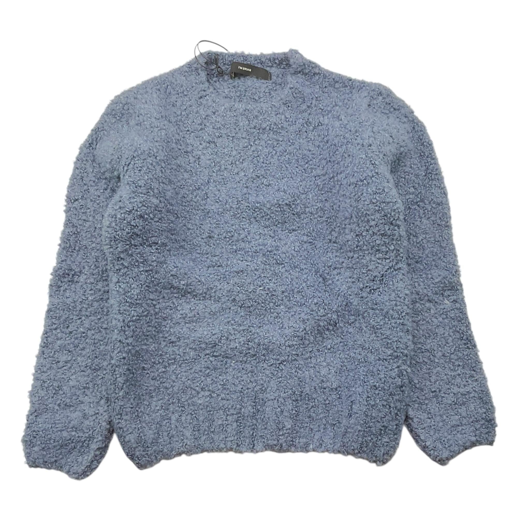 I'M BRIAN maglia tinta unita girocollo in teddy Blu per Bambino MA3013J BLU I'M BRIAN 