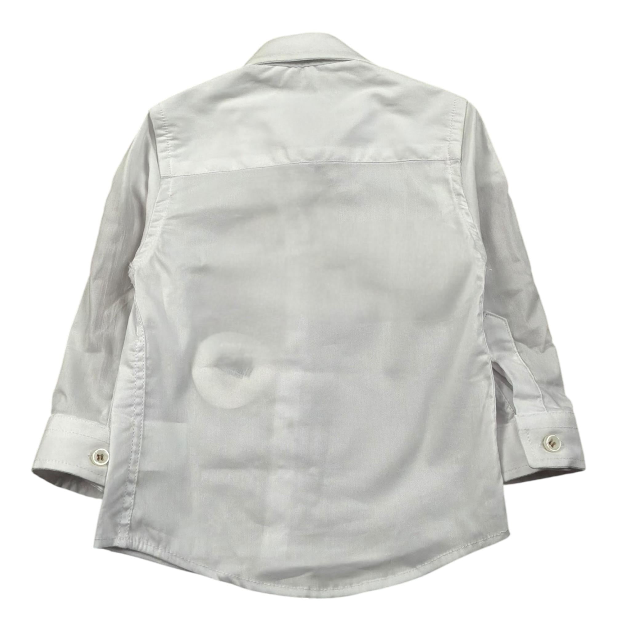 Ambaraba Camicia Manica Lunga Tinta Unita per Neonato FM32056 BIANCO AMBARABA 