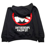 BUTNOT felpa chiusa con cappuccio tinta unita cn stampa Nero per Bambino B9500 NERO BUTNOT 