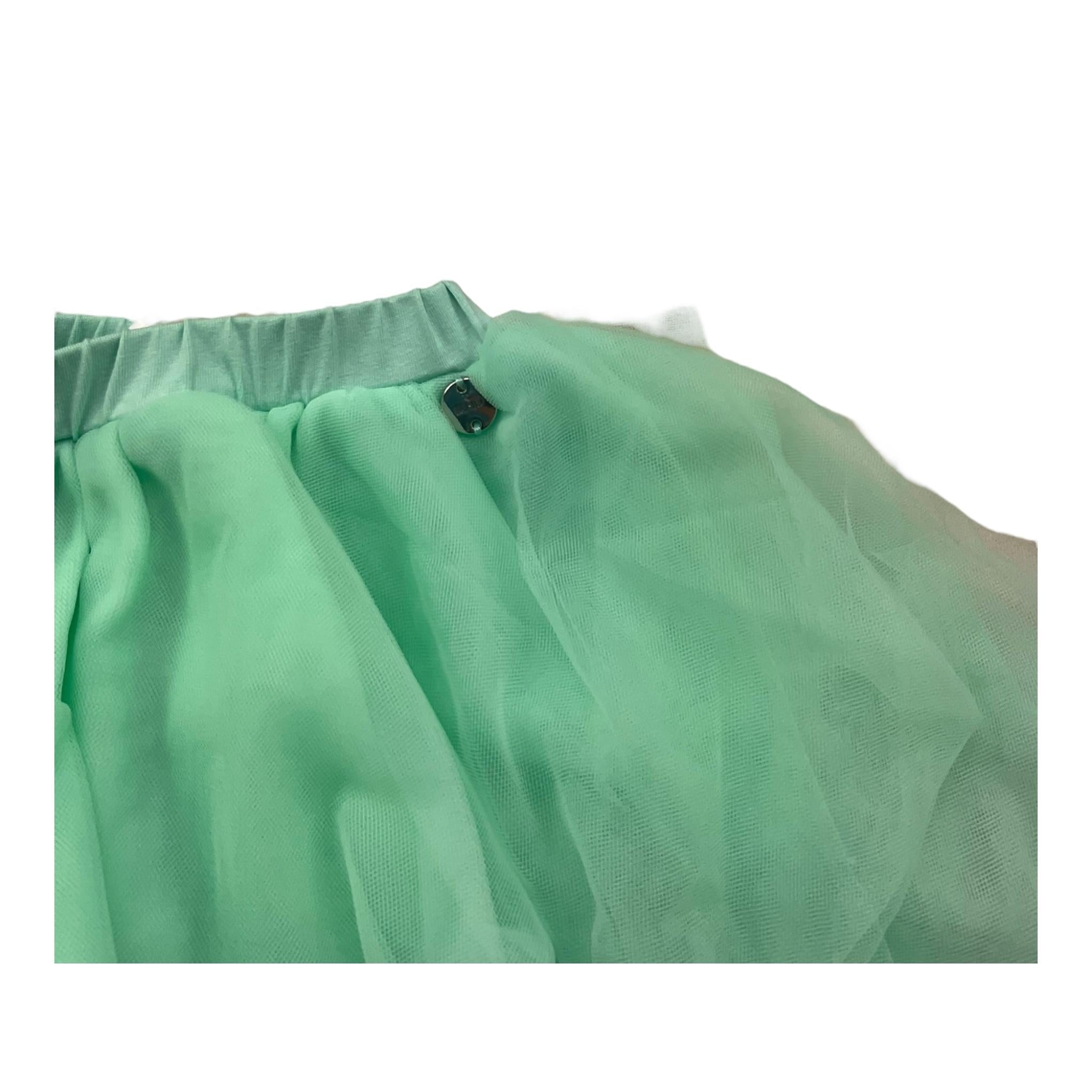 Liu Jo Gonna Tinta Unita In Tulle per Neonata HA5059X VERDE ACQUA LIU JO 