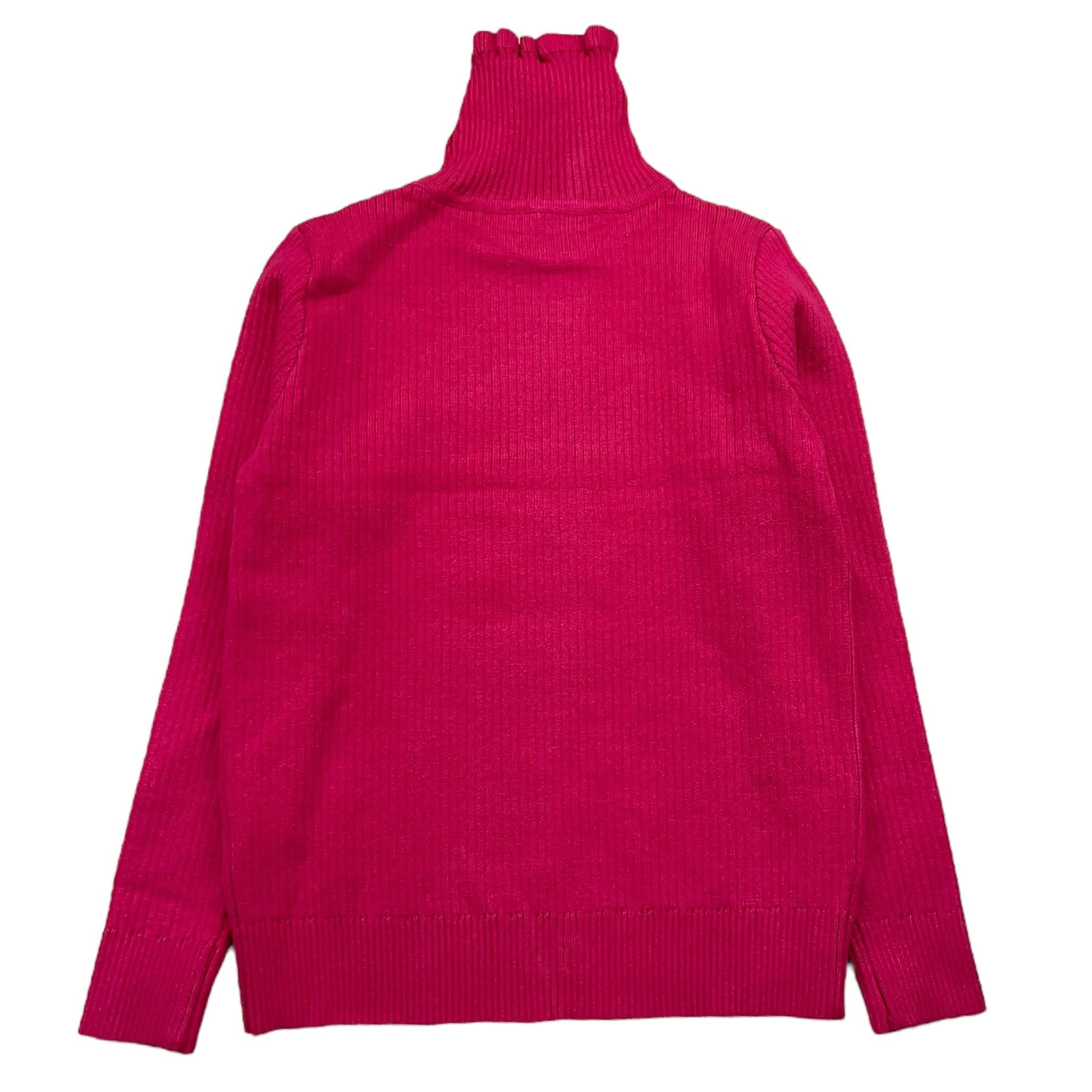 SMILE YES maglia tinta unita collo alto Fuxia per Bambina BA963 FUXIA SMILE YES 