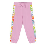 Stella Mccartney Solid Color Tracksuit Pants With Logo Profiles Pink For Girls