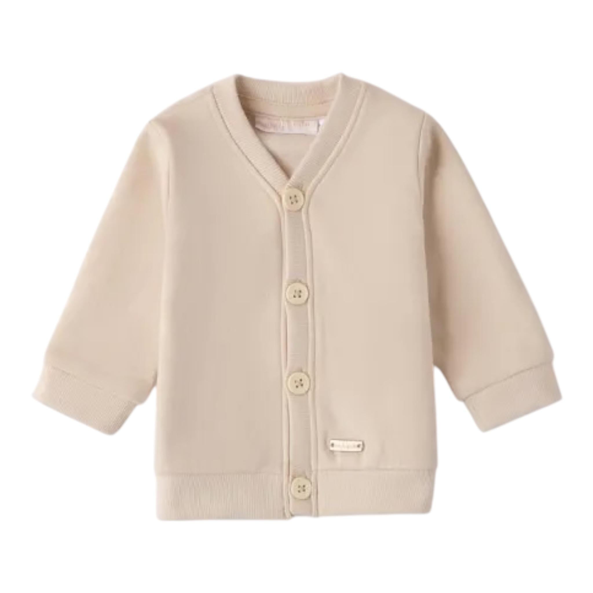 MINI BANDA cardigan tinta unita con bottoni Beige per Neonato 3A613 BEIGE MINI BANDA 