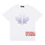 DSQUARED2 t-shirts girocollo tinta unita con stampa in contrasto Bianco per Bambino DQ2537XX BIANCO DSQUARED2 