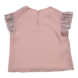 Vicolo Solid Color Pink Half Sleeve Shirt For Girls