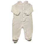 STORY LORIS tutina manica lunga tinta unita in ciniglia Panna per Neonata SL11788 PANNA STORY LORIS 