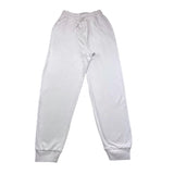 Datch Solid Color Tracksuit Pants With Cuffs White For Girls
