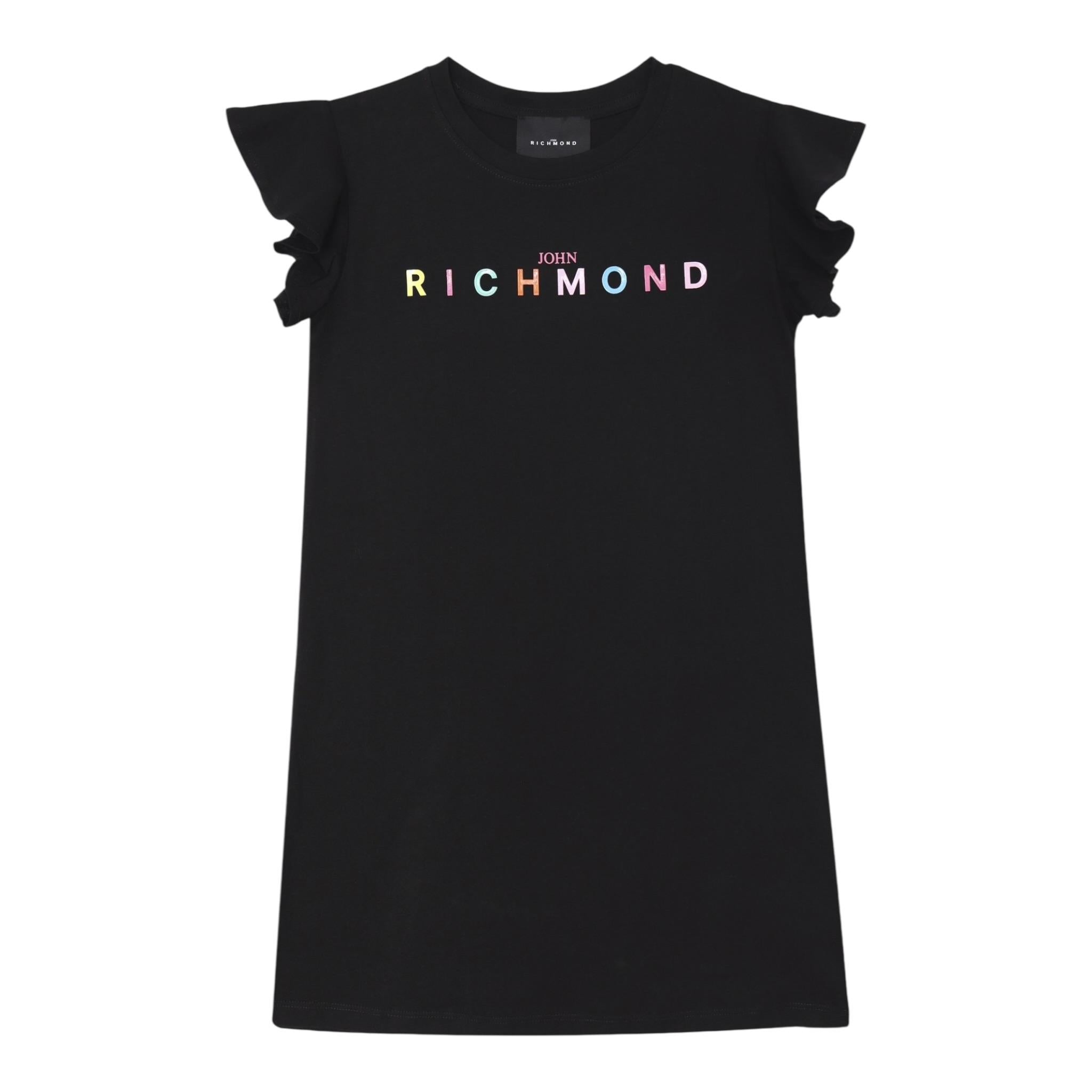 John Richmond T-Shirt Girocollo Tinta Unita con Logo per Neonata RGP25141TSN NERO JOHN RICHMOND 