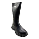 DIESEL stivale alto tinta unita con logo Nero per Bambina BC0573 NERO DIESEL 