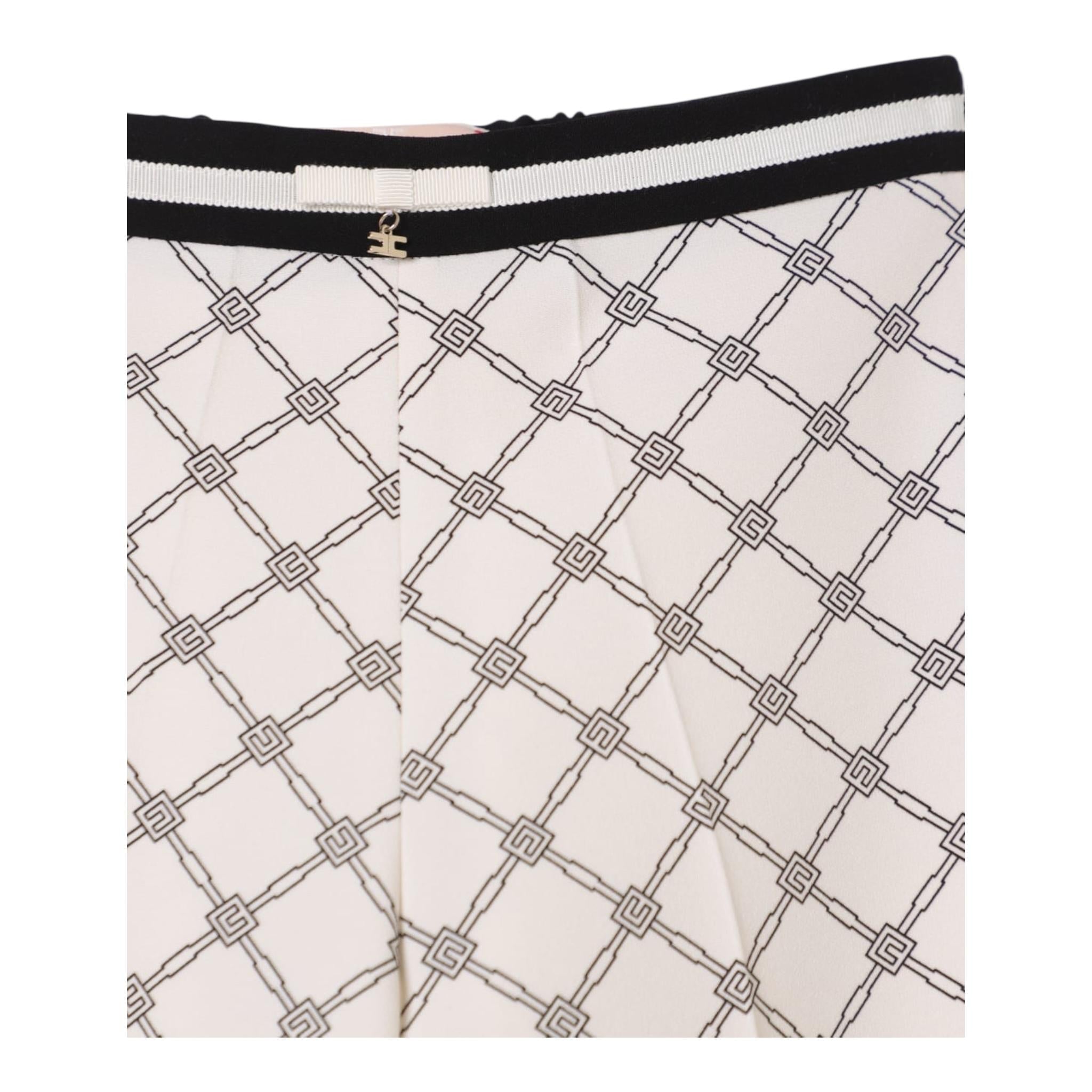 Elisabetta Franchi Pantalone Tinta Unita Logato per Bambina EFPA282X PANNA ELISABETTA FRANCHI 