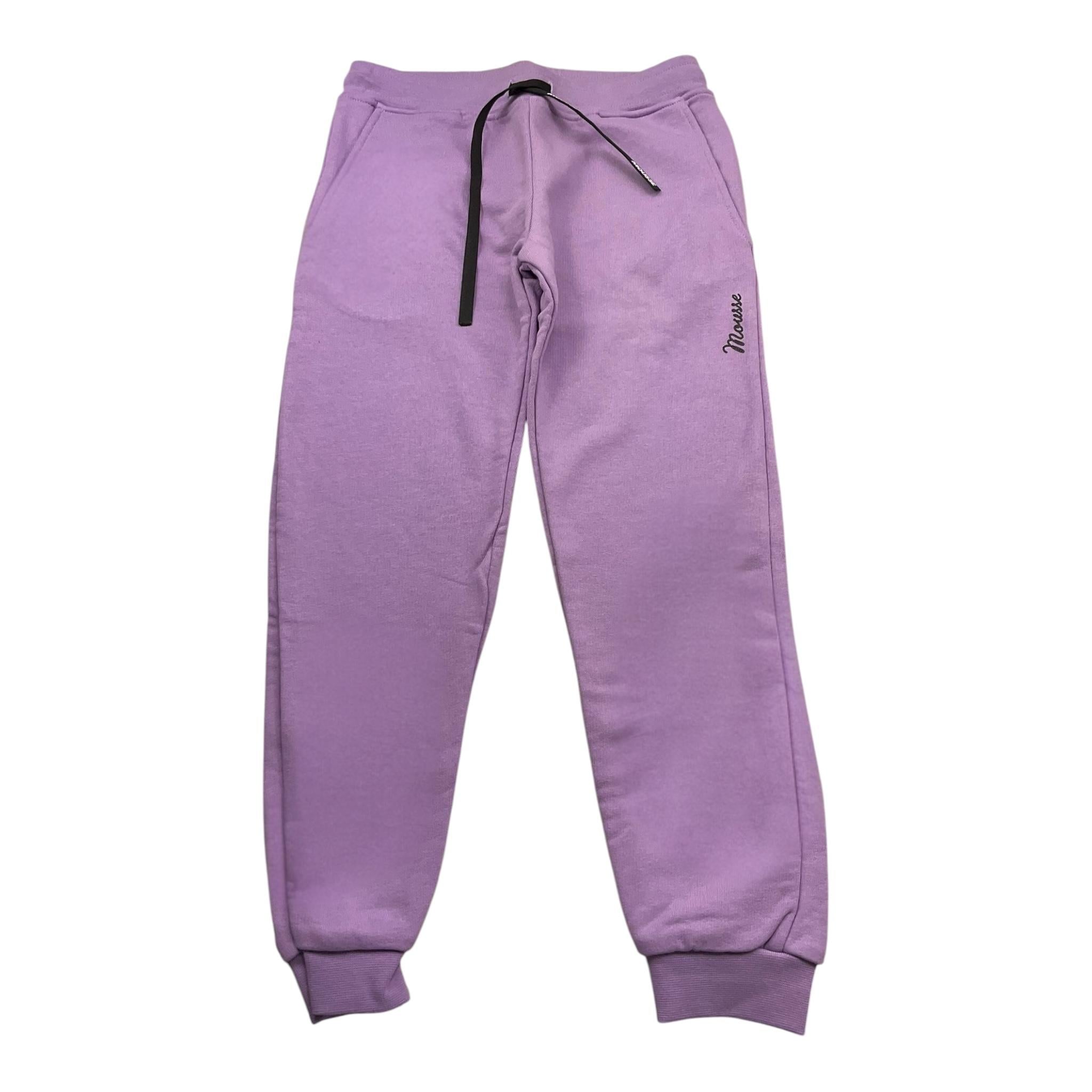 Mousse Pantalone Tinta Unita Modello Tuta per Bambina MKPF009 LILLA MOUSSE 