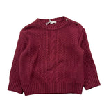 LE BEBE' maglia girocollo tinta unita con trecce Bordeaux per Neonato LBB5142 BORDEAUX LE BEBE' 