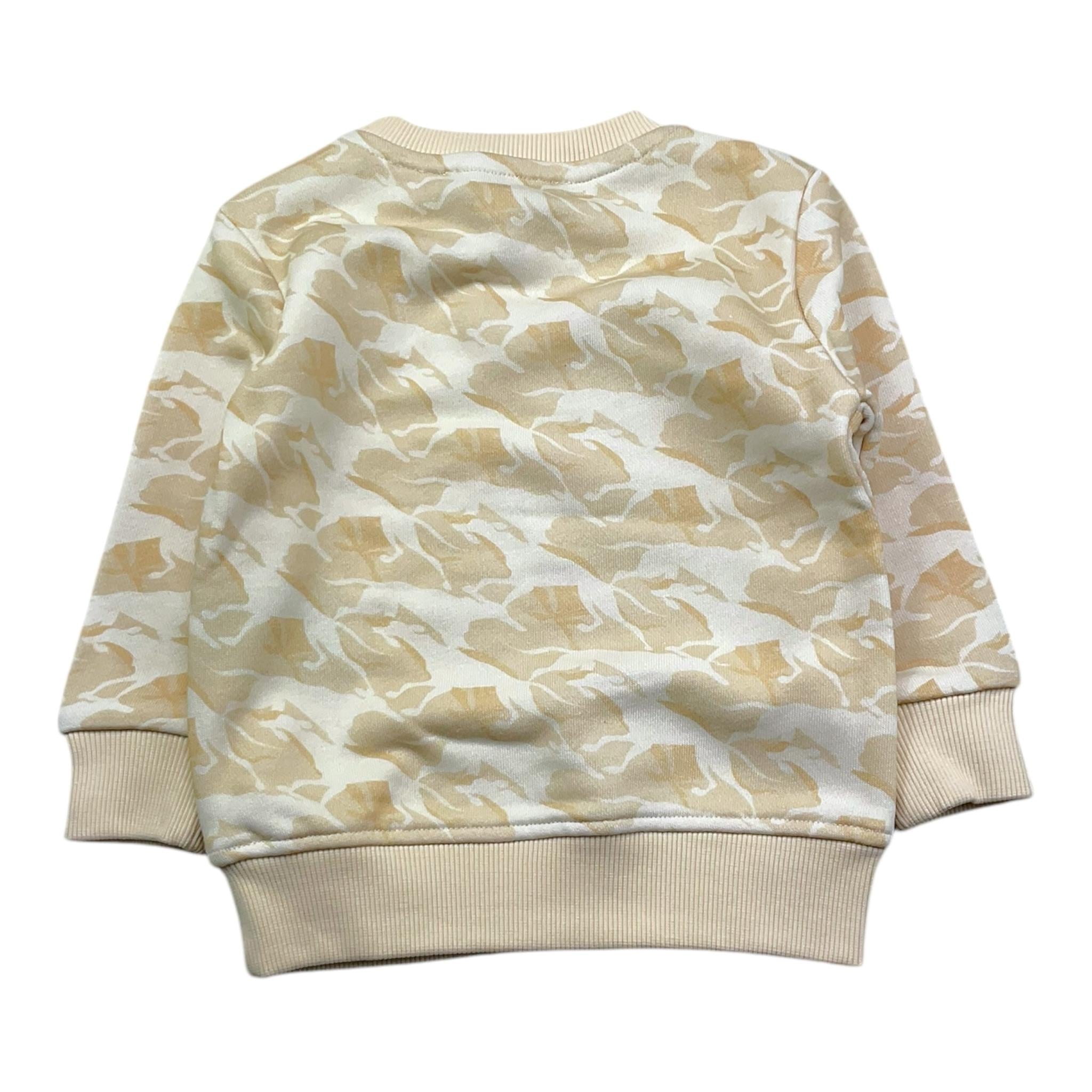 TRUSSARDI felpa tinta unita girocollo con stampa Panna per Neonato TIA2514FE PANNA TRUSSARDI 