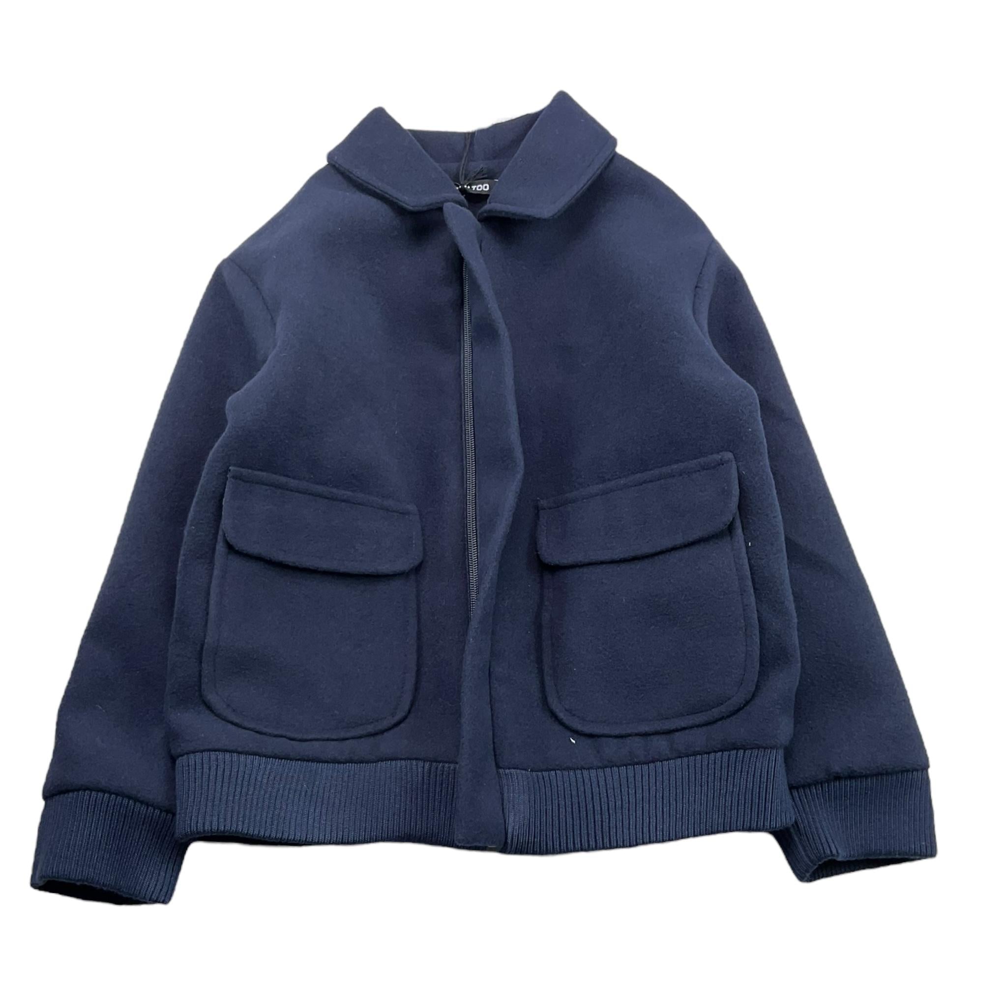 NEVER TOO giubbino tinta unita con zip e collettob Blu per Bambino NT1794B BLU NEVER TOO 