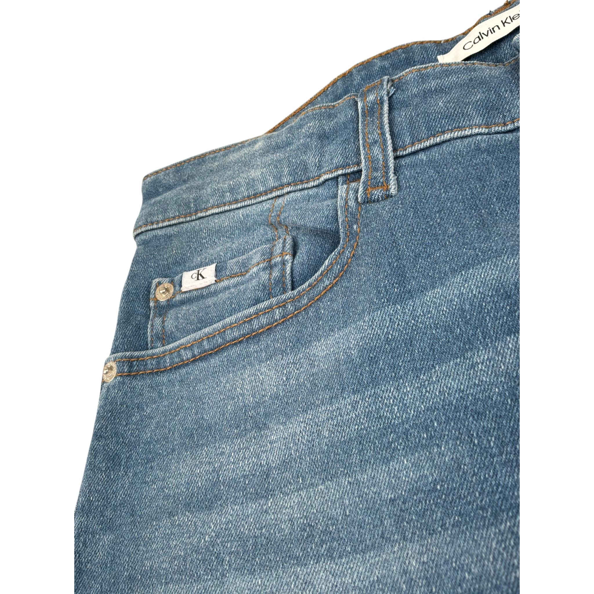 Calvin Klein Jeans tinta unita con Girovita Regolabile Azzurro per Bambino IB0IB01716 AZZURRO CALVIN KLEIN 