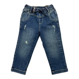 SARABANDA jeans tinta unita con girovita regolabile Blu per Neonato 7180 BLU SARABANDA 