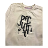 CESARE PACIOTTI shirt girocollo tinta unita con stampa Panna per Neonato TSP5352BXX PANNA CESARE PACIOTTI 
