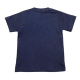 Cesare Paciotti T-Shirt Solid Color Crew Neck With Blue Logo Print For Newborns