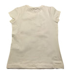 MONNALISA t-shirt girocollo tinta unita con stampa floreale Panna per Bambina 114602SD PANNA MONNALISA 