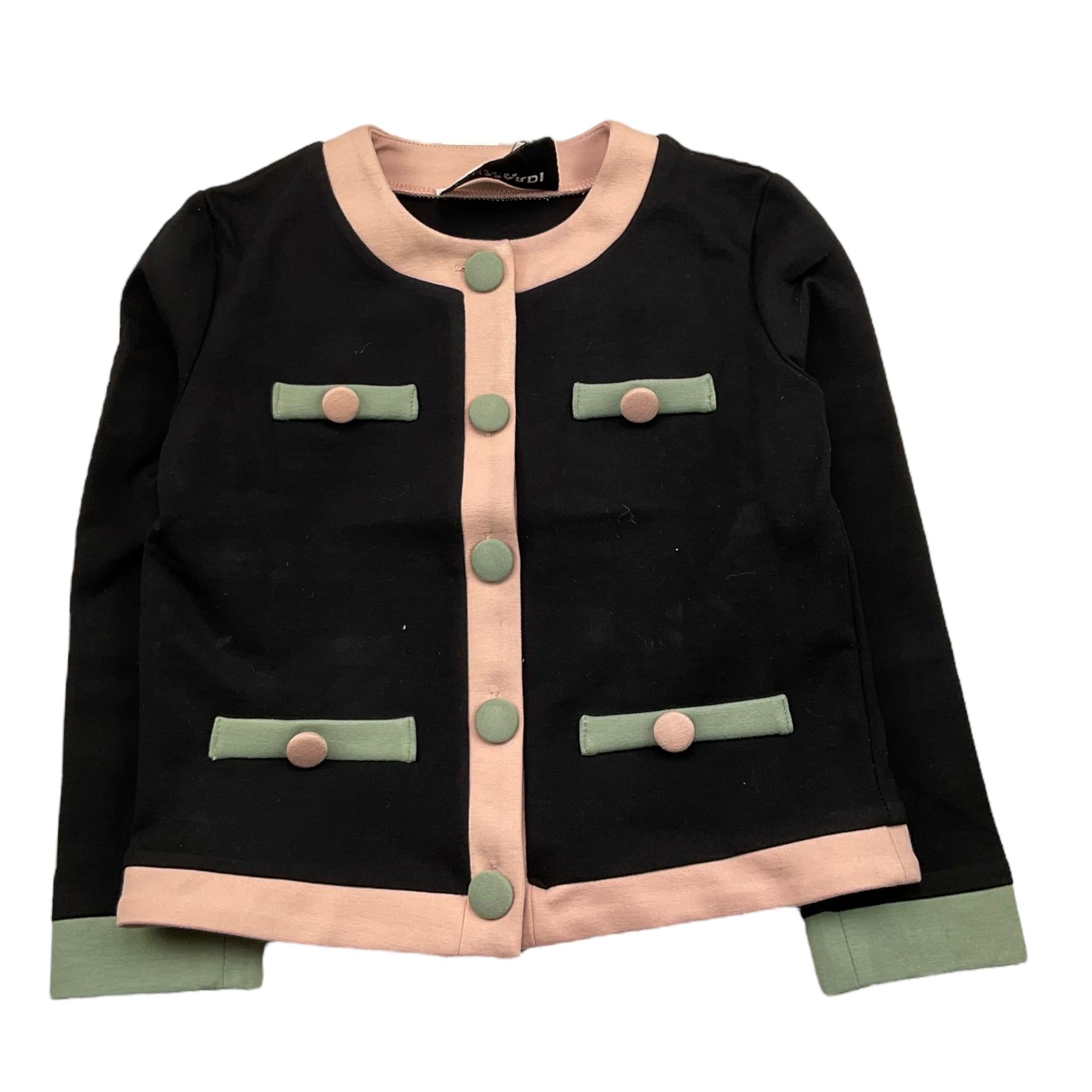 TRUSSARDI giacca tinta unita con profili in contrasto Nero per Bambina TGA25095GC NERO TRUSSARDI 