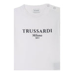 Trussardi T-Shirt Girocollo Tinta Unita con Stampa per Neonato TBP25043TSN BIANCO TRUSSARDI 