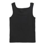 Calvin Klein Solid Color Ribbed Tank Top With Black Logo For Girls