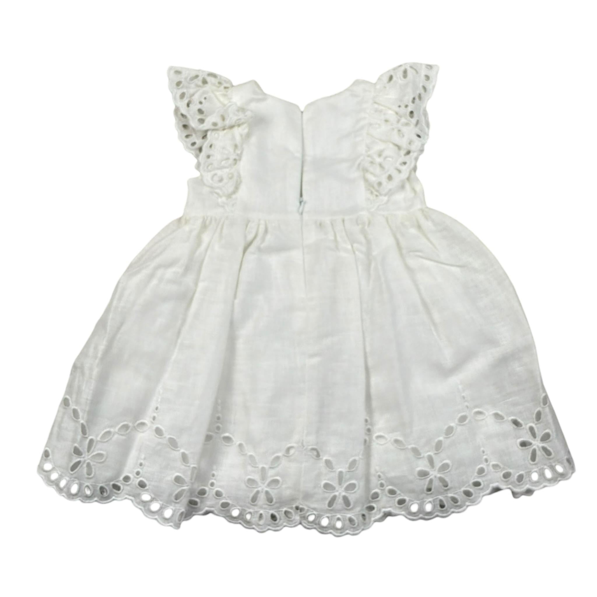 Le Bebe Abito Giromanica Tinta Unita per Neonata LBG4711 PANNA LE BEBE 