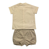 Squid Complete 2 Piece Shirt-Bermuda Beige For Newborn