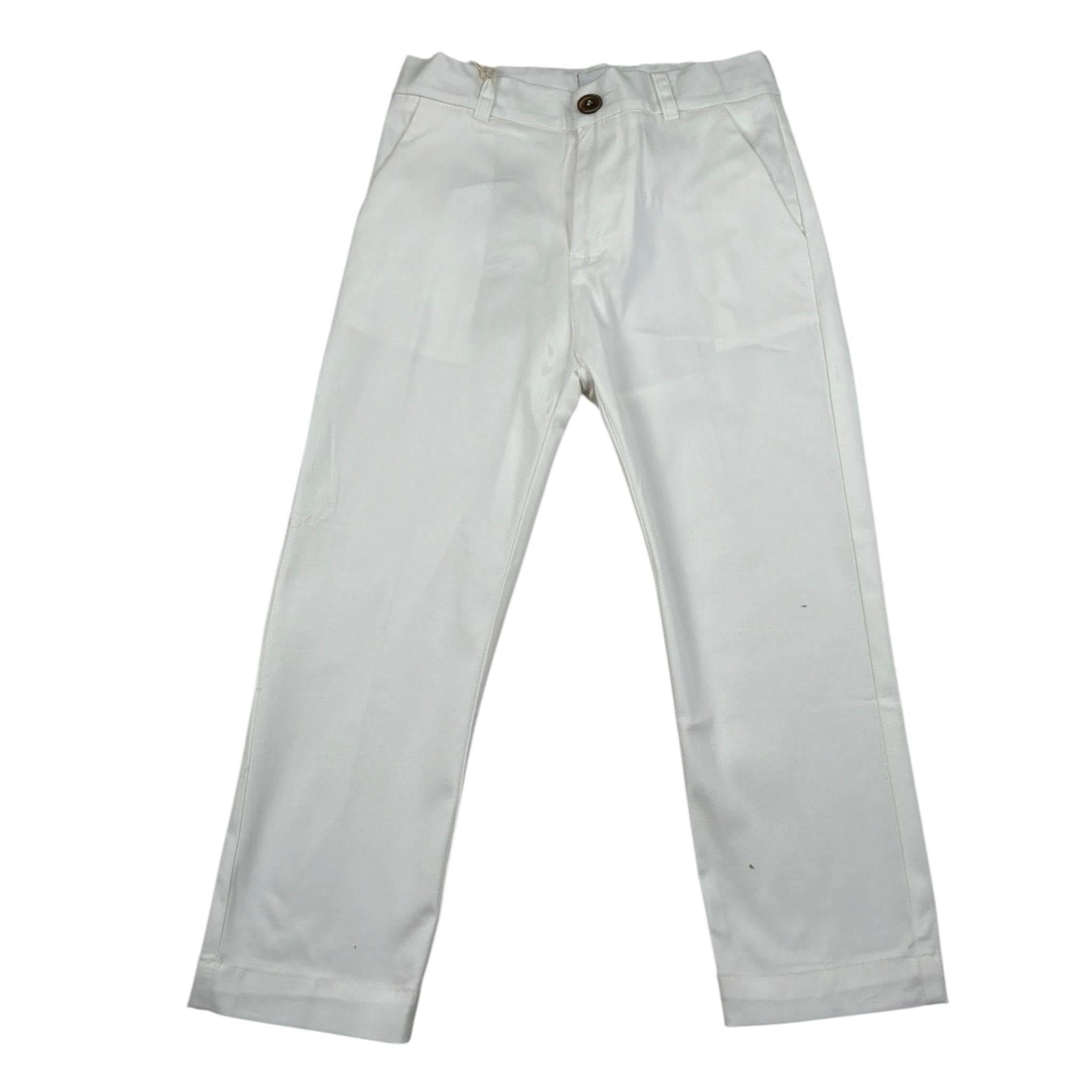 Manuel Ritz Pantalone Tinta Unita con Tasche America per Bambino MR2910X BIANCO MANUEL RITZ 