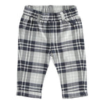 MINI BANDA pantalone fantasia scozzese con elastico in vita Blu per Neonato 35646X BLU MINI BANDA 