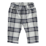 MINI BANDA pantalone fantasia scozzese con elastico in vita Blu per Neonato 35646X BLU MINI BANDA 