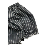 Dou Dou Culotte Solid Color Striped Pattern Gray For Baby Girl
