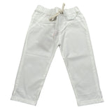 Please Pantalone tinta unita con Elastico In Vita Bianco per Neonato PE54272B13 BIANCO PLEASE 