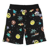 Barrow Kids Solid Color Tracksuit Bermuda Shorts With Elastic Waist Black For Boys